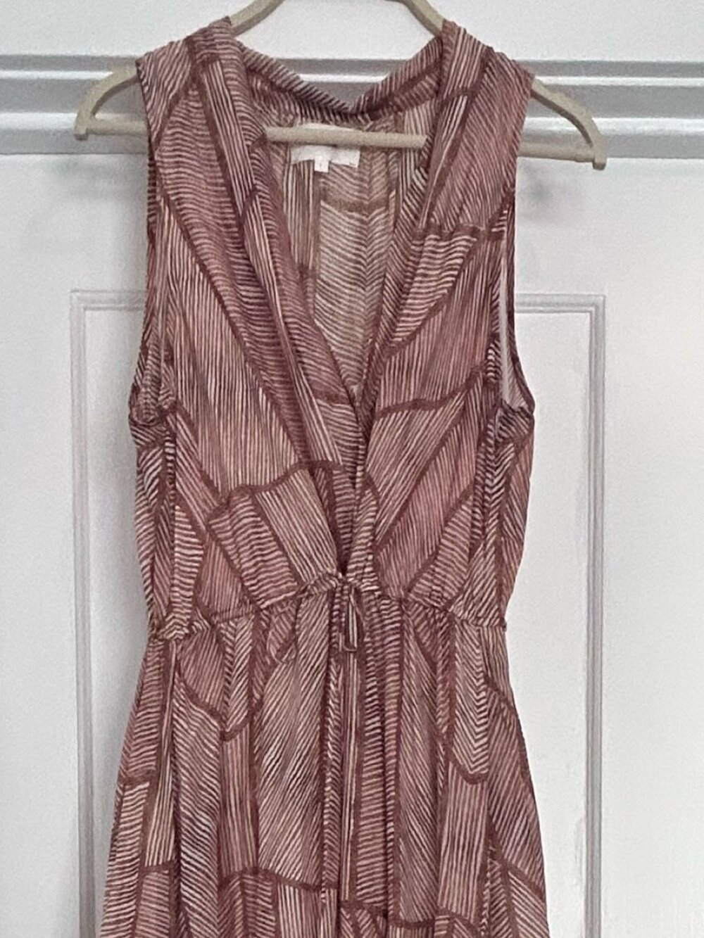 Xirena Darby Silk-Cotton Voile Maxi Dress - Gold Geode Print - Size L